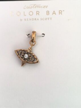 Kendra Scott 3 Gold-tone Cubic Zirconia Unicorn Horn Ring Evil Eye Charms